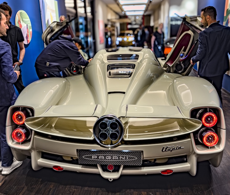 Pagani Utopia Heckansicht Car Design Event München MotorMag 02-2025