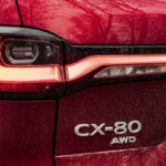 MotorMag Reinhold Deisenhofer Mazda CX-80 aussen Heckleuchte links Typenbezeichnung