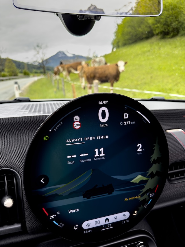 Mini Cabriolet innen Display MotorMag Reinhold Deisenhofer
